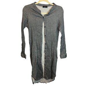 Comfy USA Women's‎ Small Dress Button down Tunic Gray